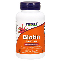 Biotin NOW 5000 мг: источник здоровья ваших волос и ногтей 120 шт