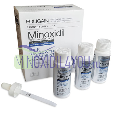 FOLIGAIN – 5% MINOXIDIL (LOW ALCOHOL) – FOR MEN – 3 MONTH