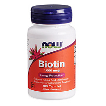Биотин, или витамин H, или B7 (1 000 мкг, 100 шт). Для борьбы с облысением