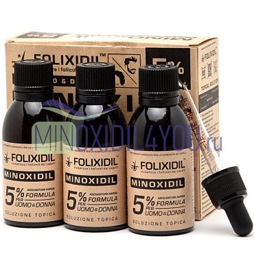 Folixidil 5% – 3 месяца, для мужчин и женщин, которые заботятся о своих волосах