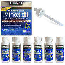 Лосьон Minoxidil Kirkland 5% для роста волос - 6 флаконов