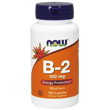 Витамин B-2 NOW для красоты и здоровья - 100мг, 100 шт